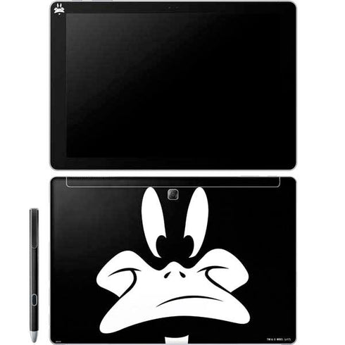 Looney Tunes Daffy Duck Plain Black and White Galaxy Book 12in Skin
